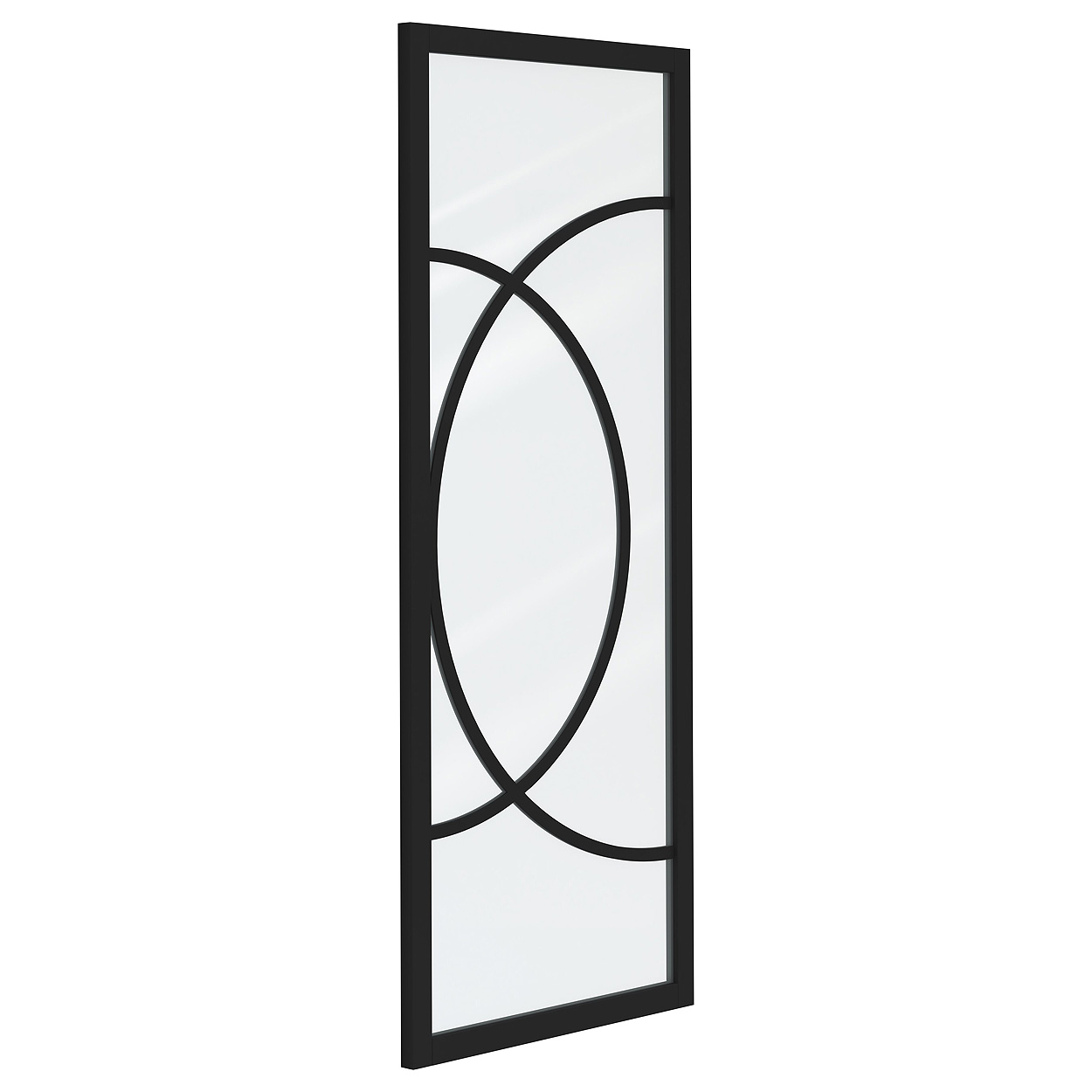 Binnendeur Skantrae SSL 14518 Blank Glas Zwart Gelakt
